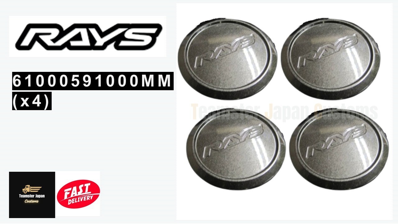 Rays OEM 61000591000MM(x4) No.51 VR Center Cap Model-01 LOW Gunmetal JAPAN JDM