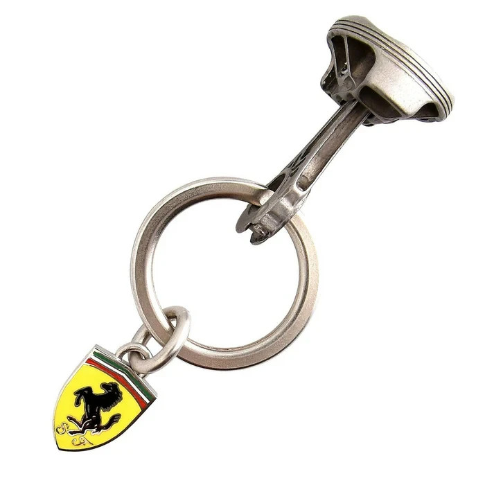FERRARI PISTON & LOGO KEYCHAIN | ** NEW & SEALED ** FERRARI PISTON & LOGO KEYCHAIN | ** NEW & SEALED **