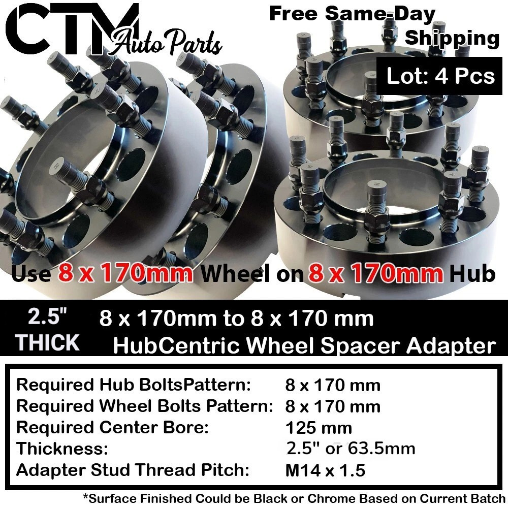4 Hub Centric Wheel Spacers 2.5\