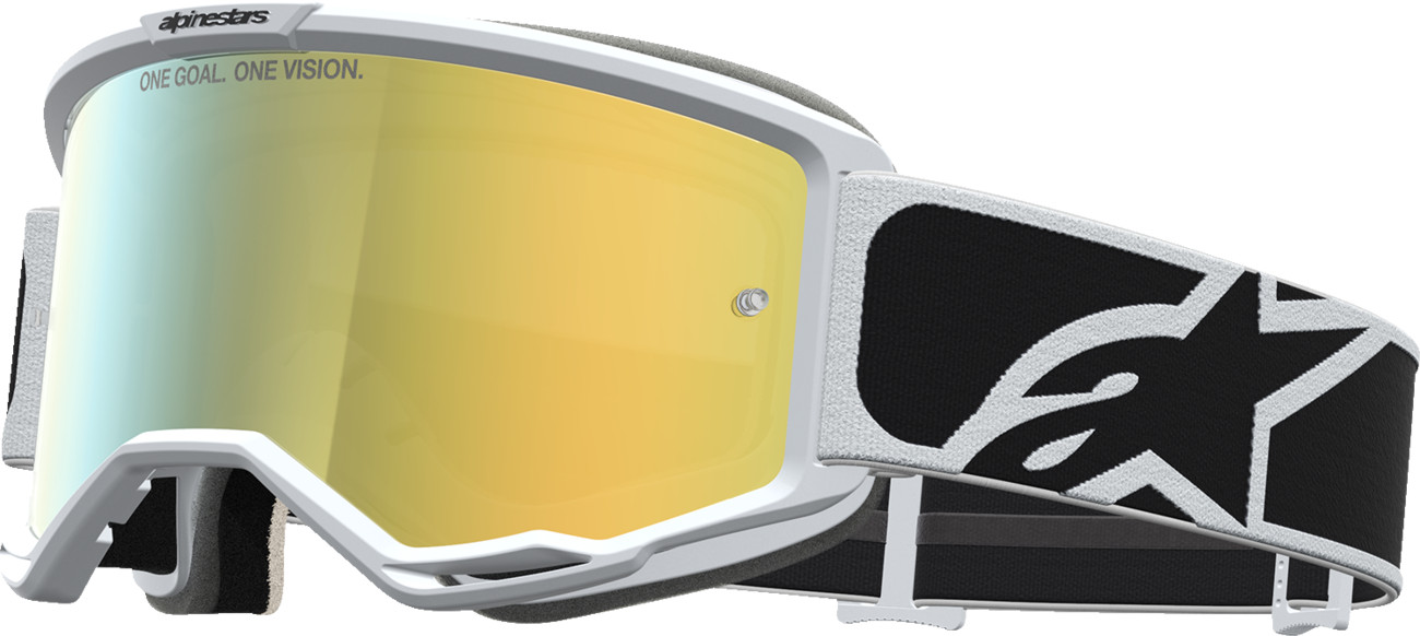 Alpinestars Vision 5 Rora Goggles Gold Mirror Lens Black/White Off-Road