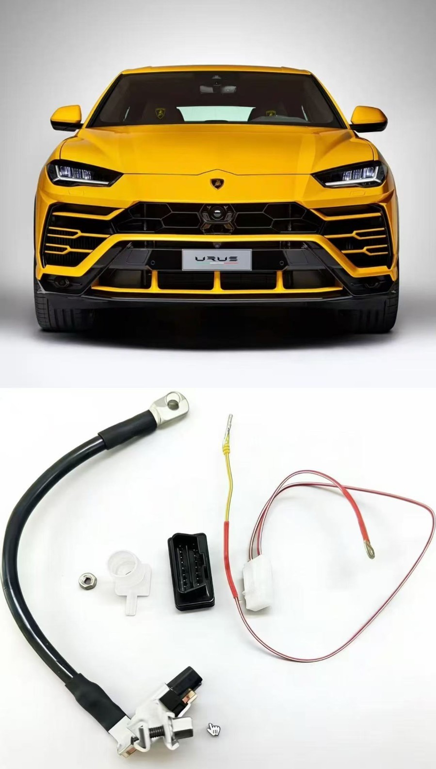 For Lamborghini Urus Lithium LiFePO4 to AGM Battery Conversion Kit OBD Dongle.