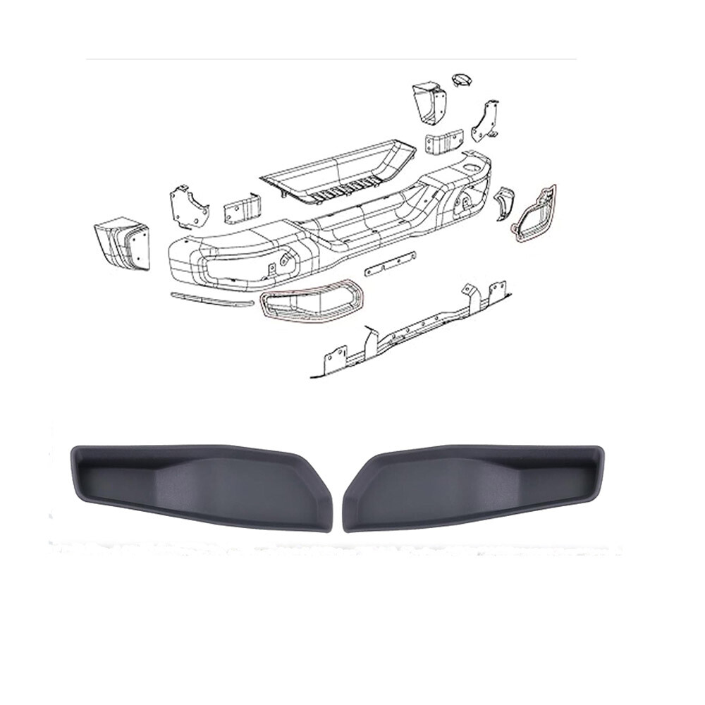 For 07-17 Jeep Wrangler Rear Bumper Close Out Panel Left Side& Right Side For 07-17 Jeep Wrangler Rear Bumper Close Out Panel Left Side& Right Side