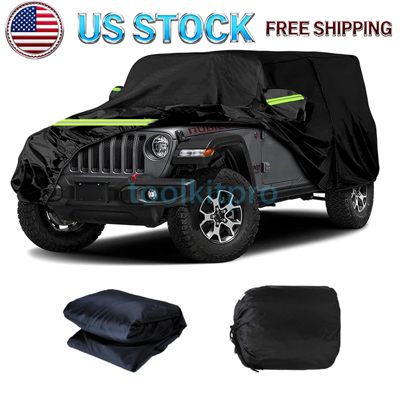 Waterproof Car Cover for Jeep Wrangler 2 Door CJ YJ TJ Dust UV Rain Protection
