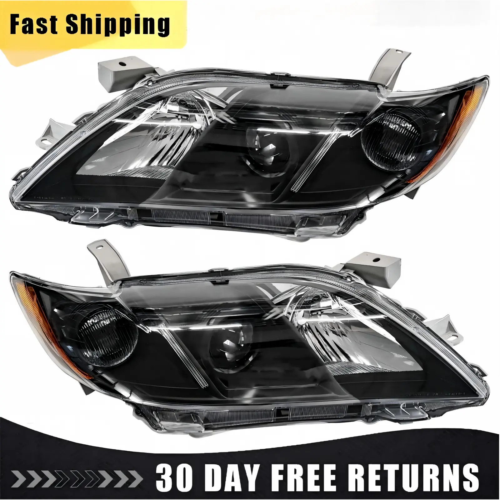 Pair Black Headlights For 2007 2008 2009 Toyota Camry Headlamp Driver&Passenger Pair Black Headlights For 2007 2008 2009 Toyota Camry Headlamp Driver&Passenger