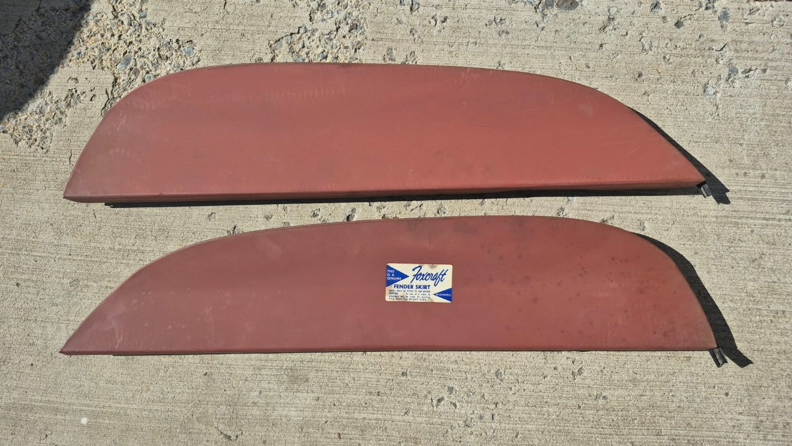 one pair - vintage FOXCRAFT fender skirts POS65 PONTIAC full size motors