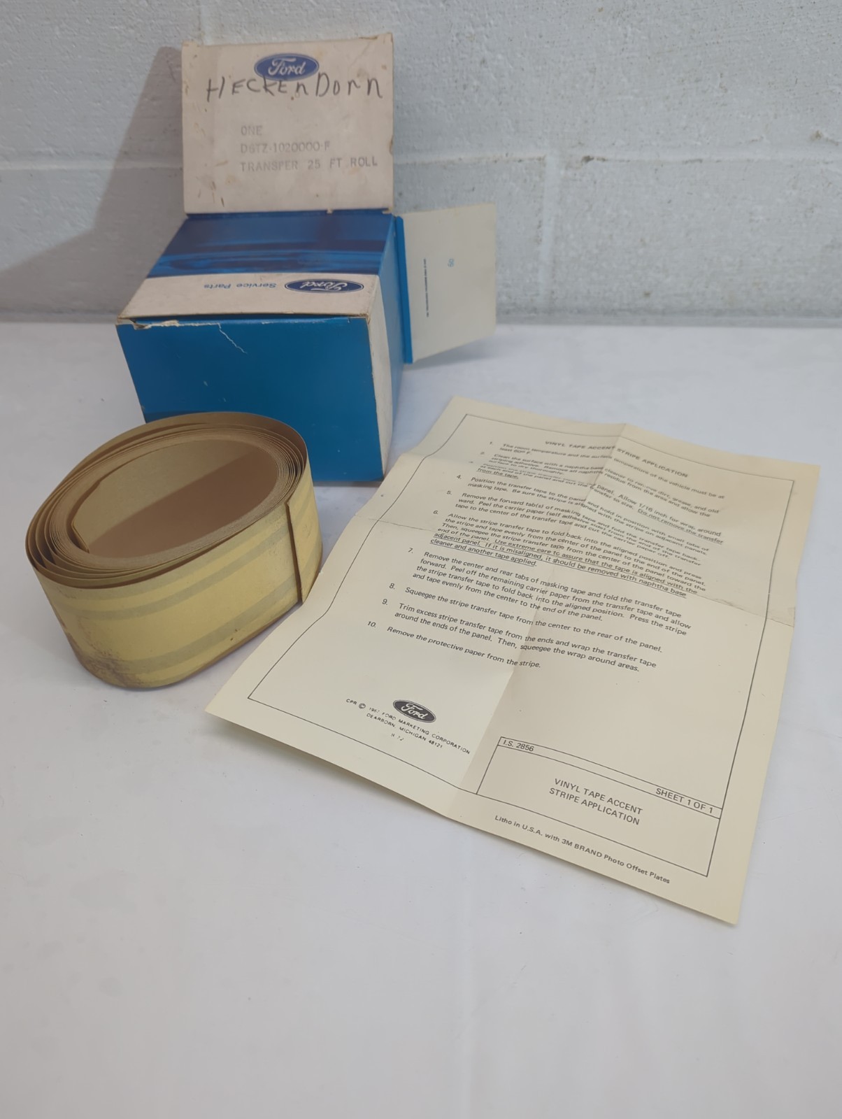 1976 Ford F100 F150 F250 F350 Truck NOS EXPLORER Type 5 WHITE BODY STRIPE AS IS