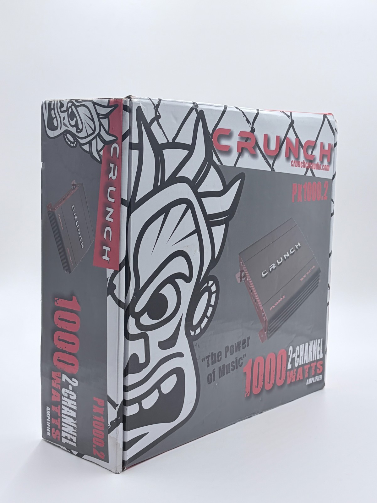 Crunch PX-1000.2 2 Ch 1000W Class A/B Car Audio Amplifier, Bridgeable Stereo Amp