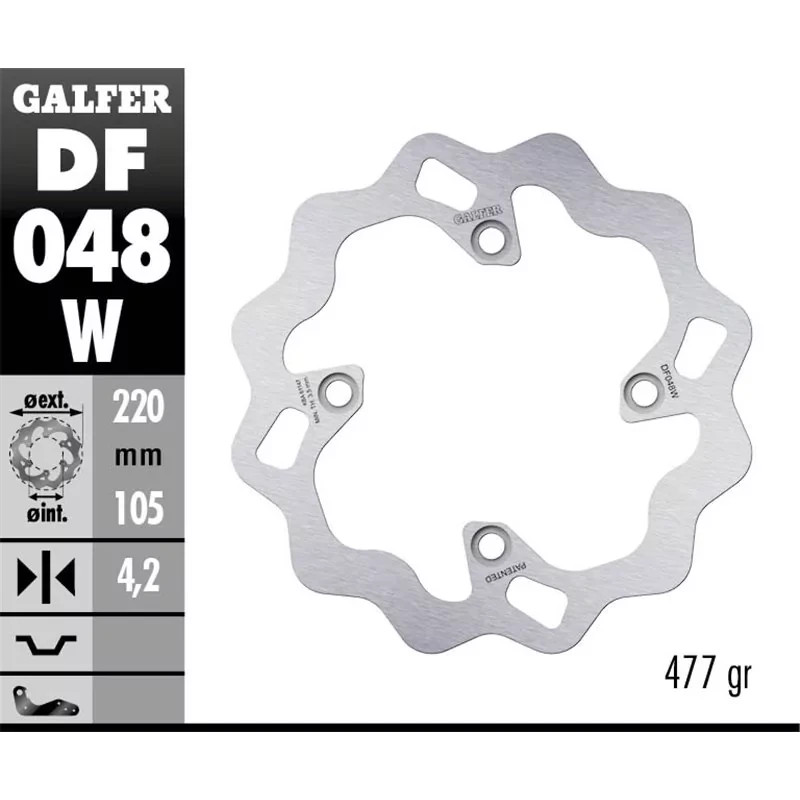 Galfer Wave® Rotor Rear Rotor - DF048W