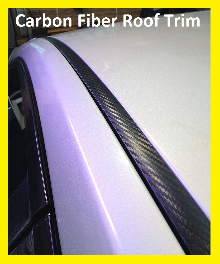 For 2005-2008 DODGE MAGNUM BLACK CARBON FIBER ROOF TRIM MOLDING KIT