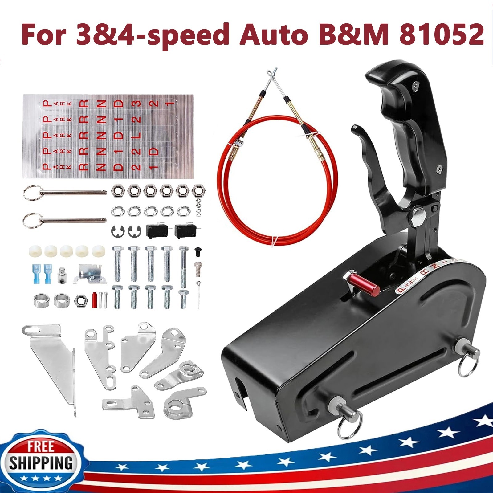 For BM 81052 3 or 4-speed Automatic Gated Shifter Magnum Grip Stealth Pro Stick
