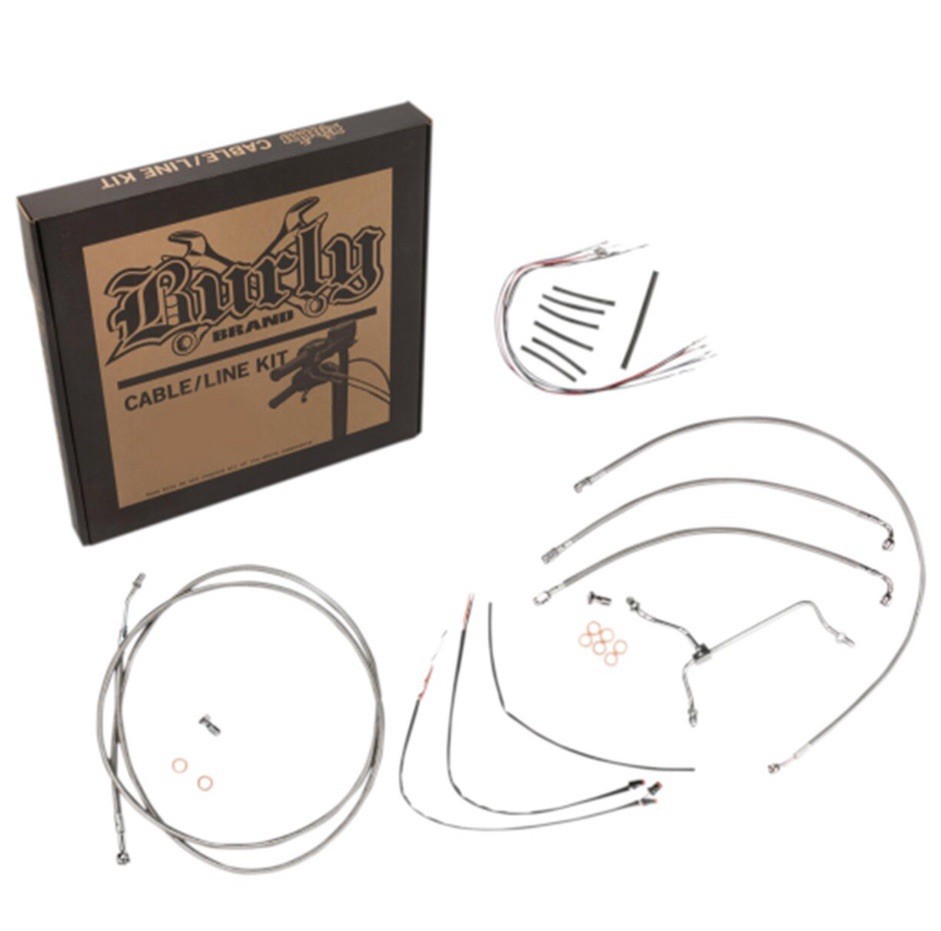 Burly Brand Extended Stainless Control Cable Kit for 14\