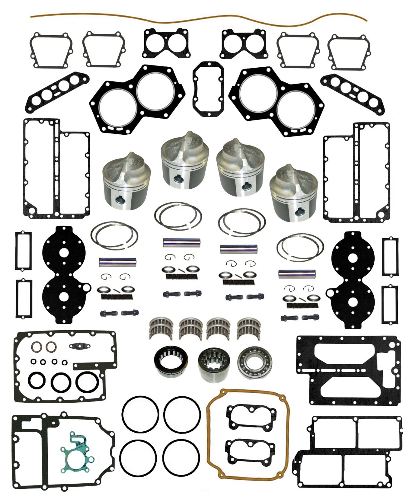 POWERHEAD REBUILD KIT Johnson Evinrude 88 90 100 112 115 140 HP V4 Crossflow