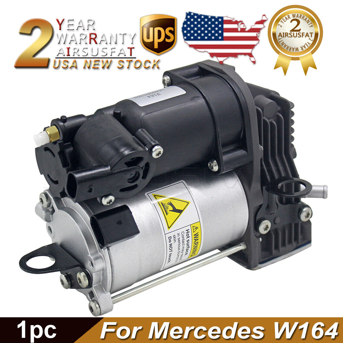 ⭐⭐⭐⭐⭐For Mercedes Benz W164 X164 GL450 GL550 Air Suspension Compressor Pump US