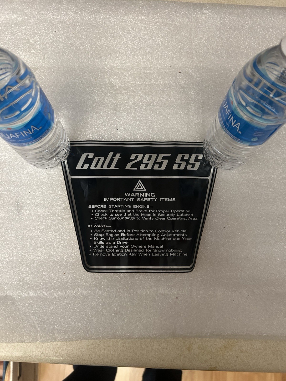 Nos Vintage Polaris Colt 295 Ss Warning Decal No Part Number Nos Vintage Polaris Colt 295 Ss Warning Decal No Part Number