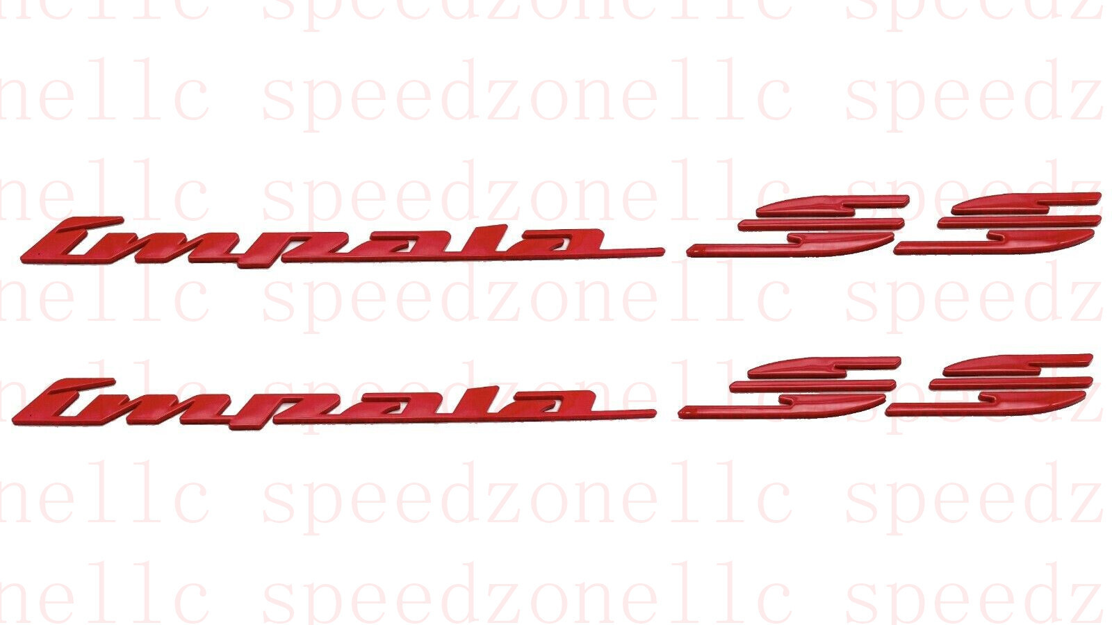 2X 94-96 Impala SS Emblem Right Left Quarter Panel Letter Badge New Gloss Red