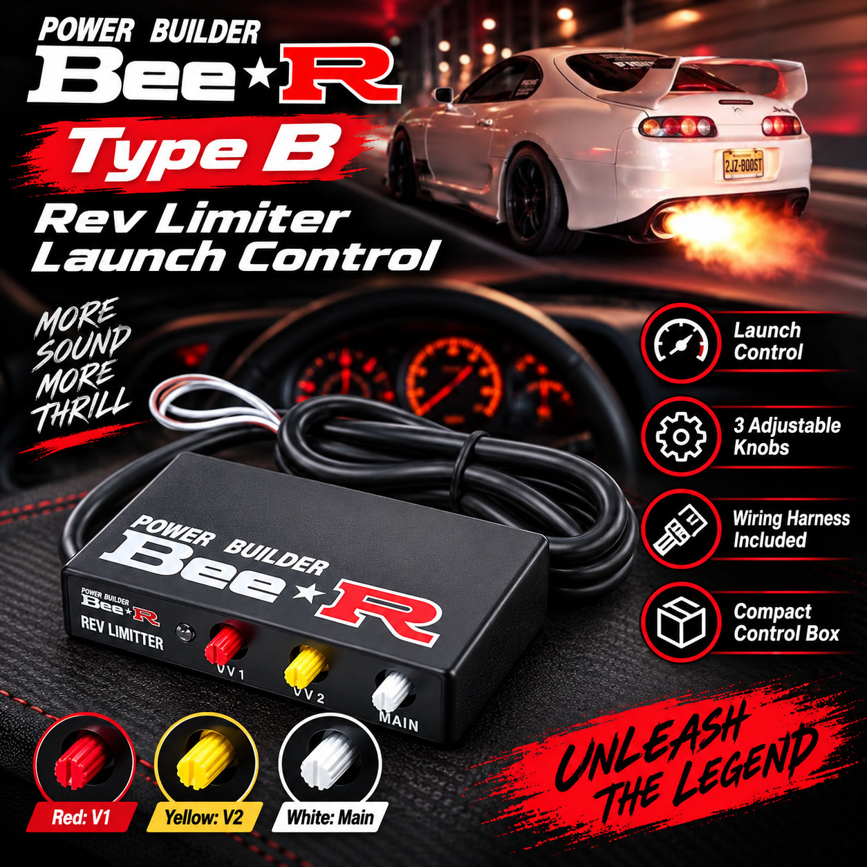 Bee*R Rev Limiter Type B Launch Control Ignition Cut Fire Thrower Racing Kit