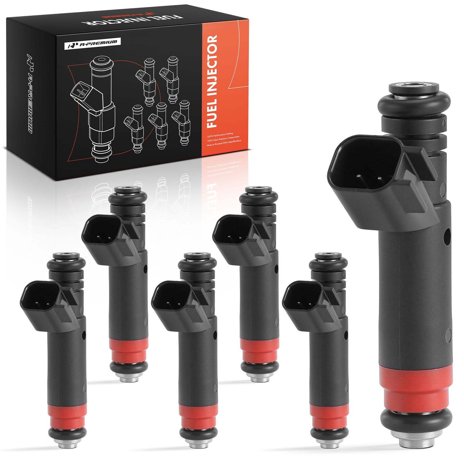 A-Premium 6x Fuel Injector for Jeep TJ Wrangler 2005-2006 Naturally Aspirated A-Premium 6x Fuel Injector for Jeep TJ Wrangler 2005-2006 Naturally Aspirated