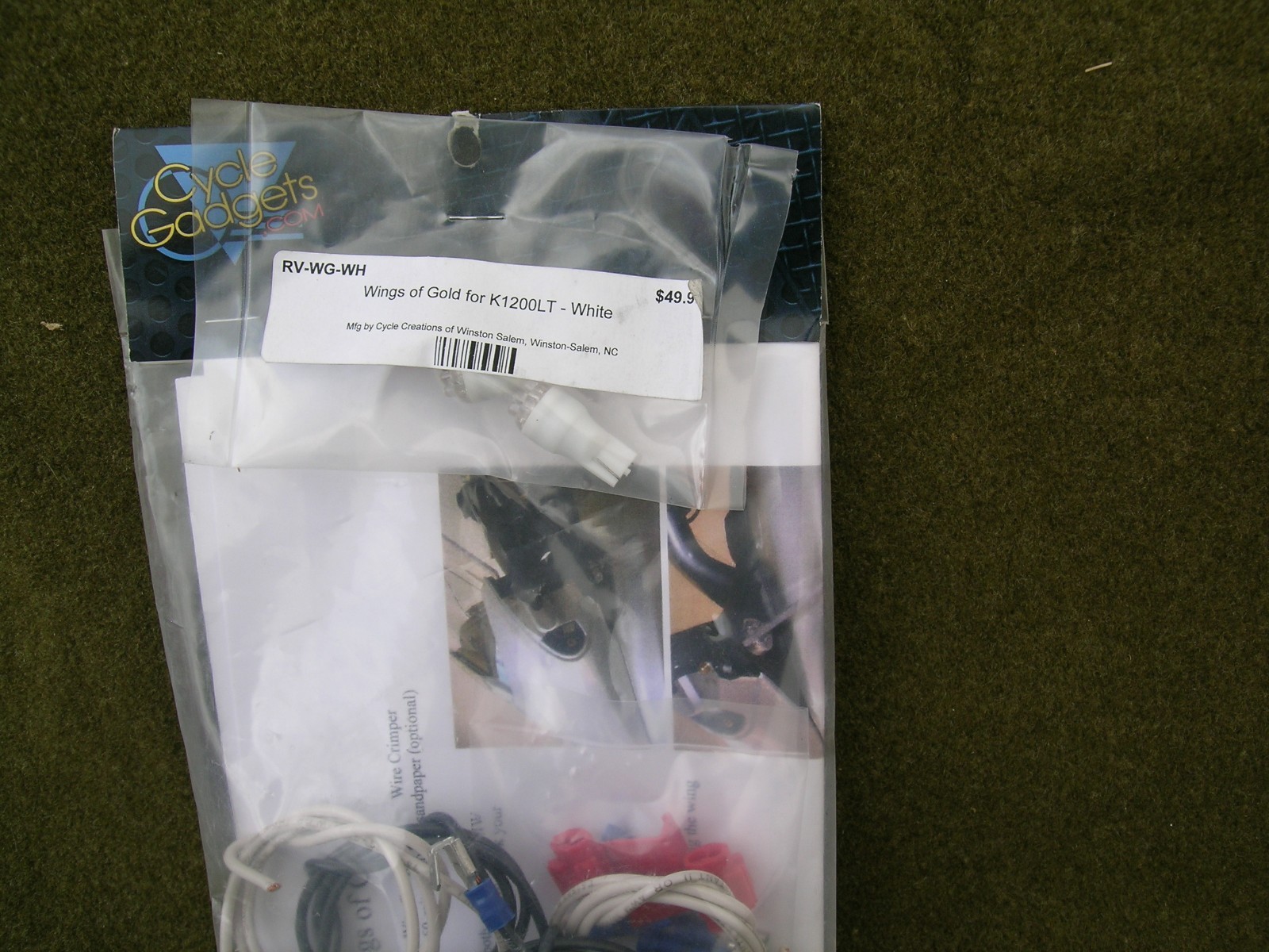 BMW K1200LT NOS CYCLE GADGETS WINGS OF GOLD LIGHT KIT