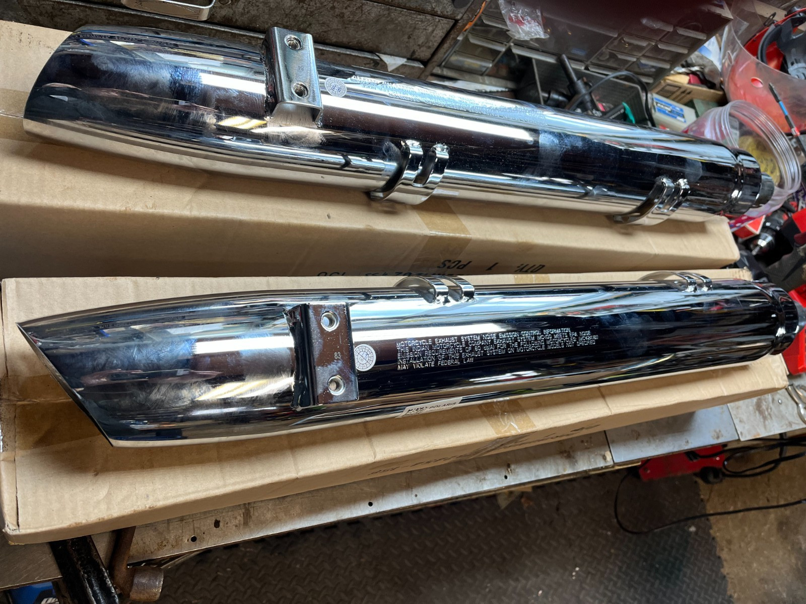 INDIAN MOTORCYCLES THUNDERSTROKE & POWERPLUS SLIP ON EXHAUST CHROME 2879769-156 INDIAN MOTORCYCLES THUNDERSTROKE & POWERPLUS SLIP ON EXHAUST CHROME 2879769-156