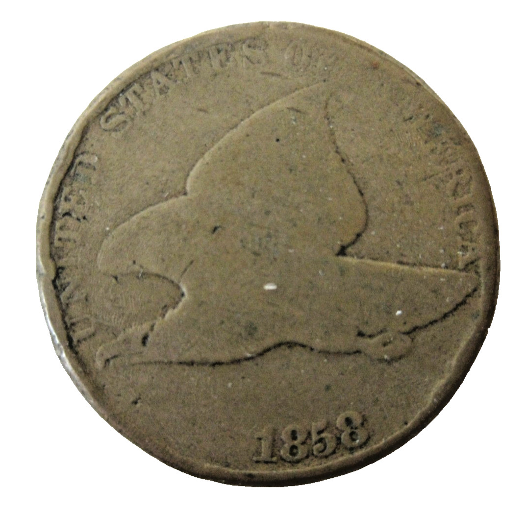 1858 Flying Eagle Cent Very Good VG Coin Lot 114