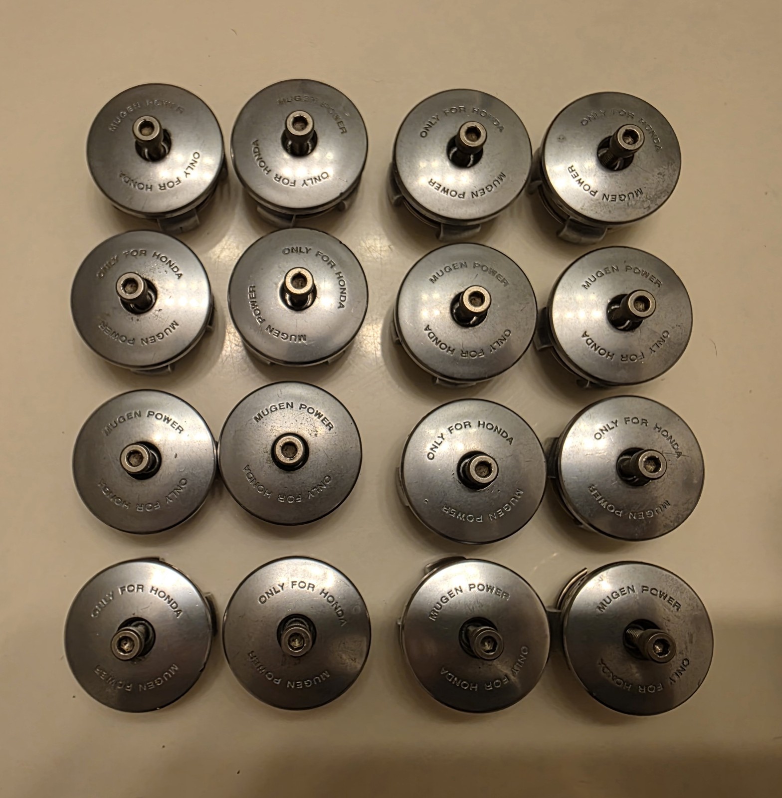 Genuine Mugen MR-5 / M-2 Lug Nut Cover Set - 16 Pieces