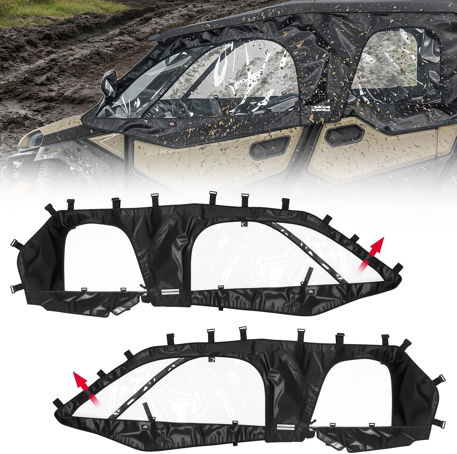 UTV Soft Upper Door Cab Enclosures Set for 2024-2026 CFMOTO ZFORCE 950 SPORT 4