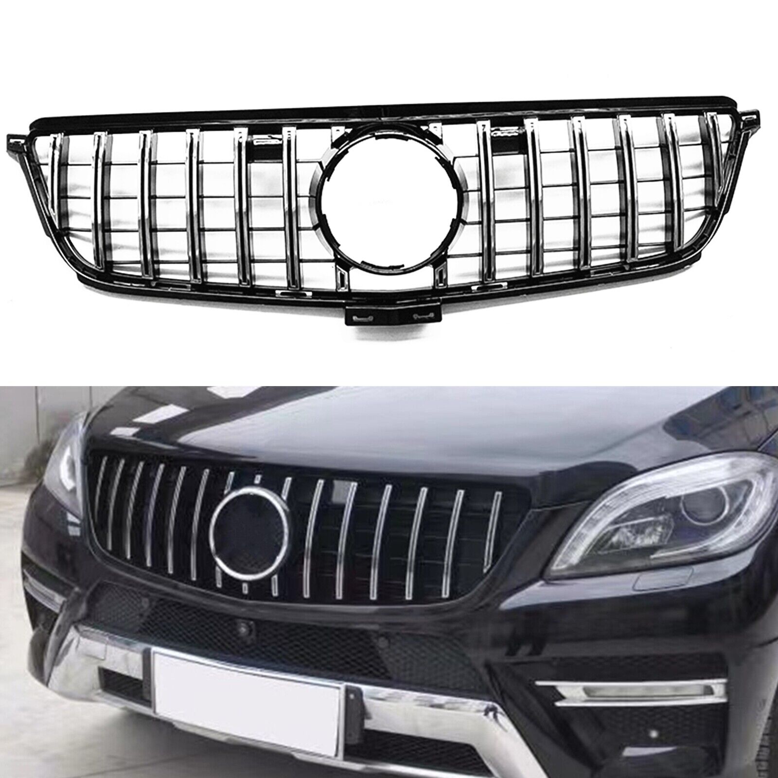 For 2013-15 Mercedes Benz W166 ML300 ML350 ML400 GTR 1 Set Front Grille Grill US