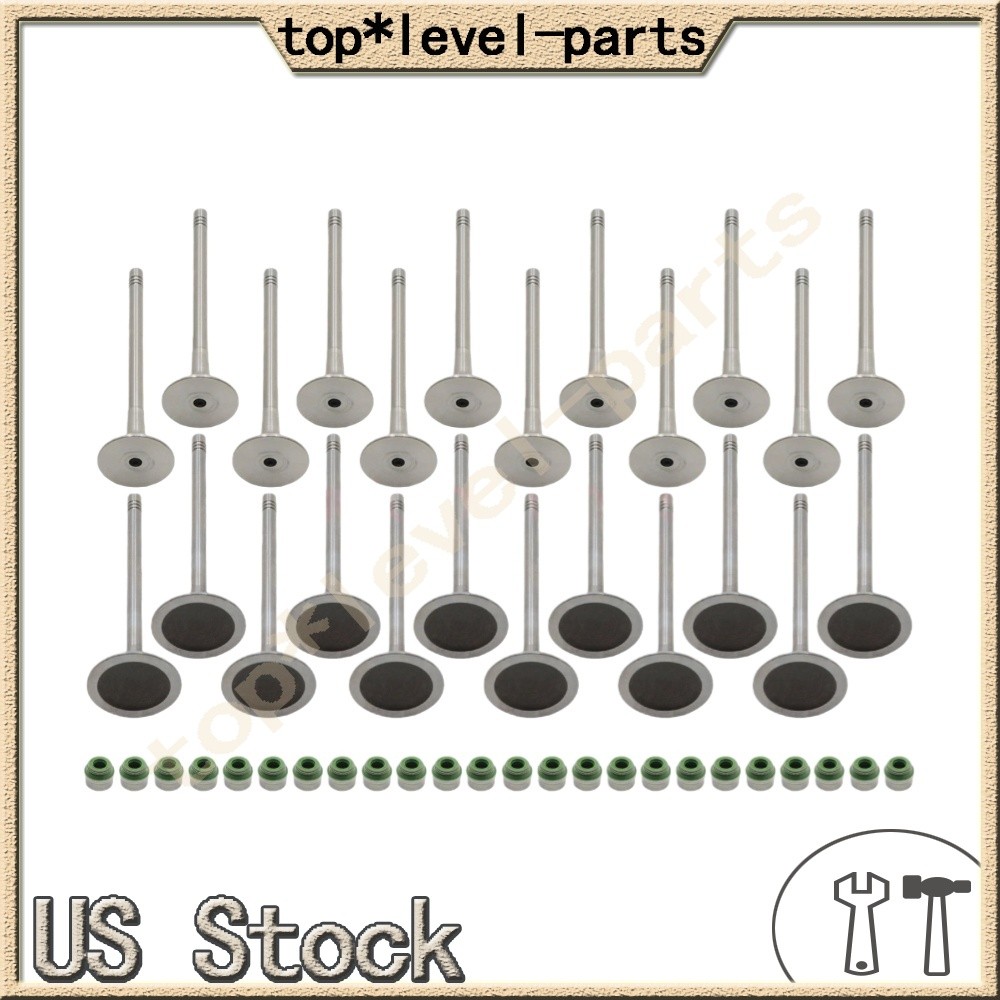  24X Engine Intake & Exhaust Valves Set For VW Audi S4 A8 A7 Q7 3.0 TFSI