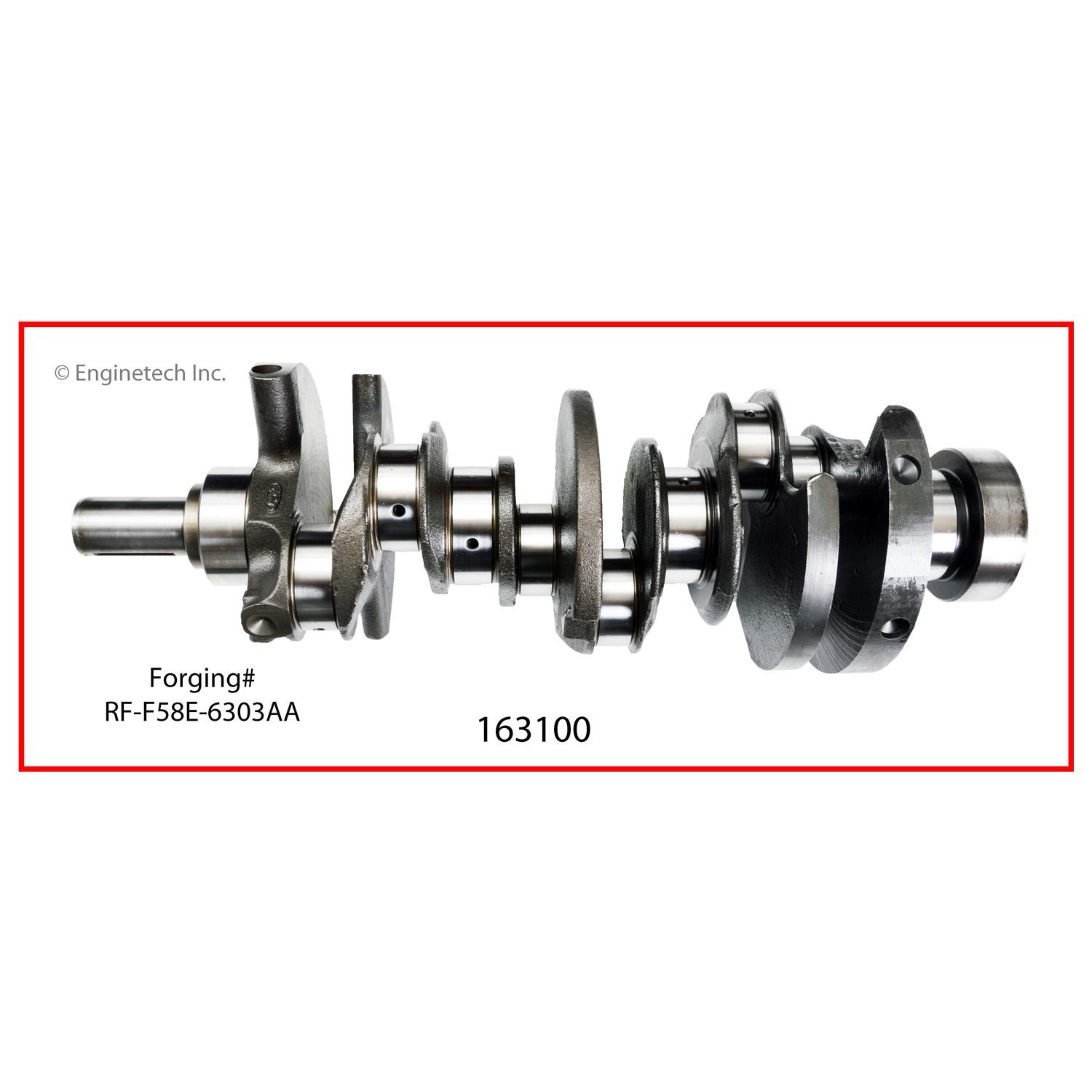 Enginetech Remanufactured Engine Crankshaft Kit with Main and Rod Bearings