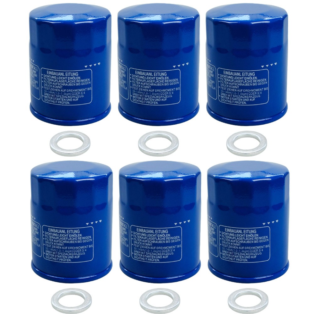 6PCS Engine Oil Filter 15400-PLM-A02 For Honda Acura Replacement Filter
