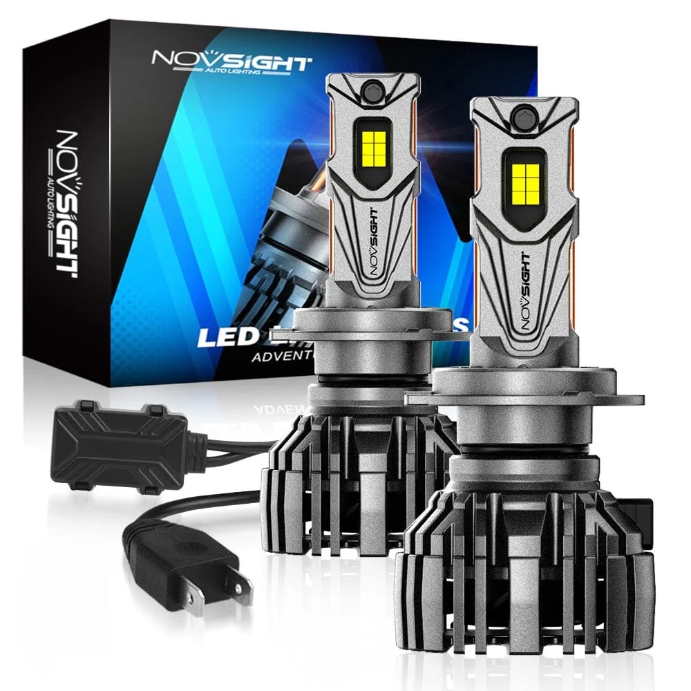 NOVSIGHT H7 LED Headlight High Low Beam Bulbs 6500K Bright White 30000LM Canbus