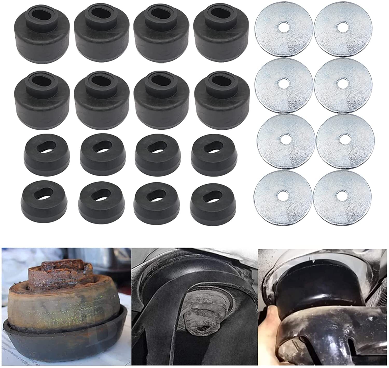 For 99-14 Chevy Silverado GMC Sierra Cab Mount Bushing Kit 16pc Replace 7-141/*