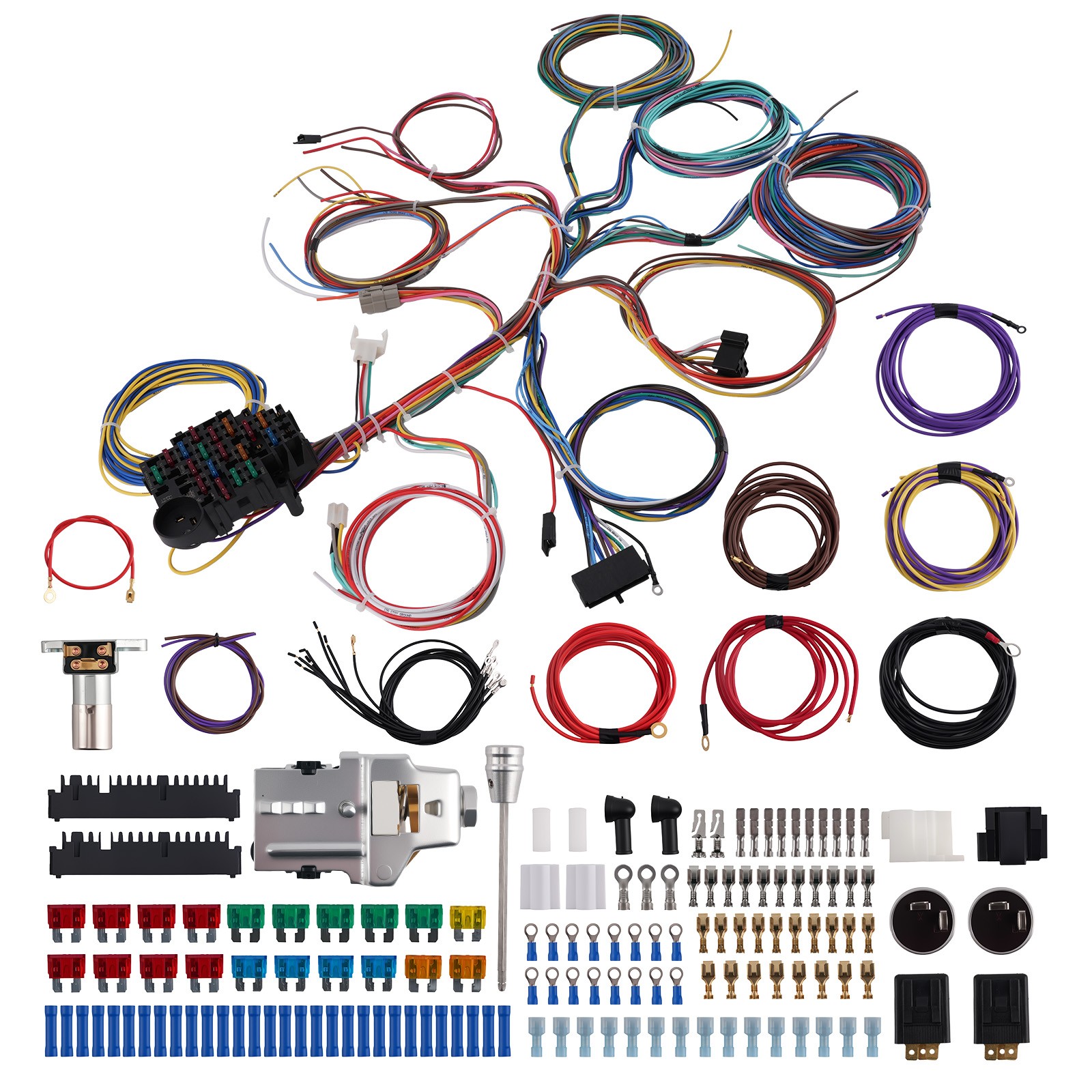 Wire Harness Universal 22 Circuit Wiring Fit For 1960-1986 Chevy GMC Pickup Truc