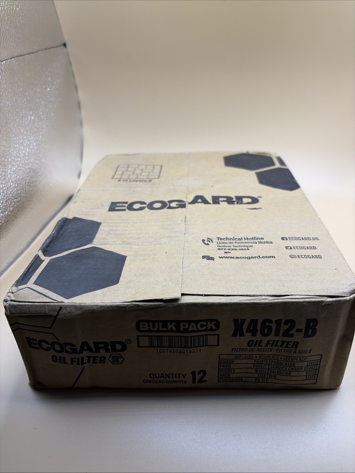(QTY 12) ECOGARD X4612-B Spin-On Engine Oil Filter Fits 2004-2020 Nissan Altima