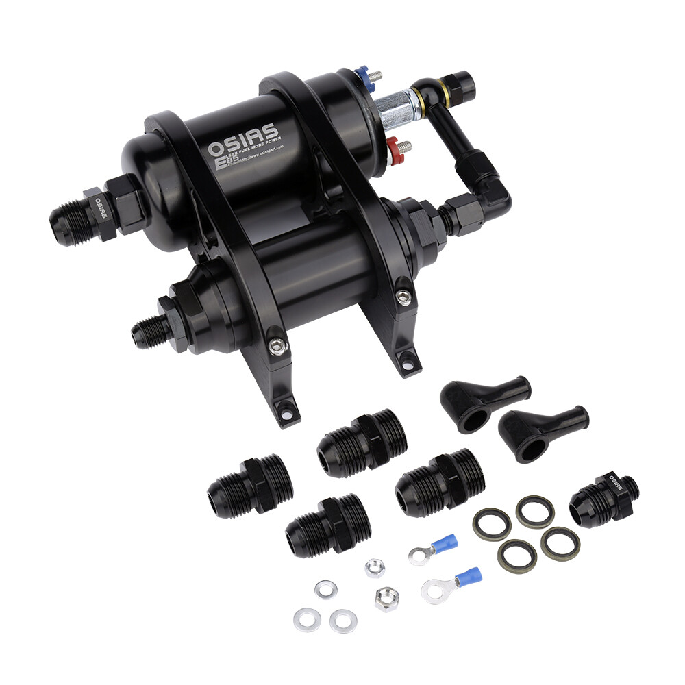 OSIAS 300LPH EXTERNAL FUEL PUMP w/ BRACKET KIT & FILTER AN8 fits 044 0580254044