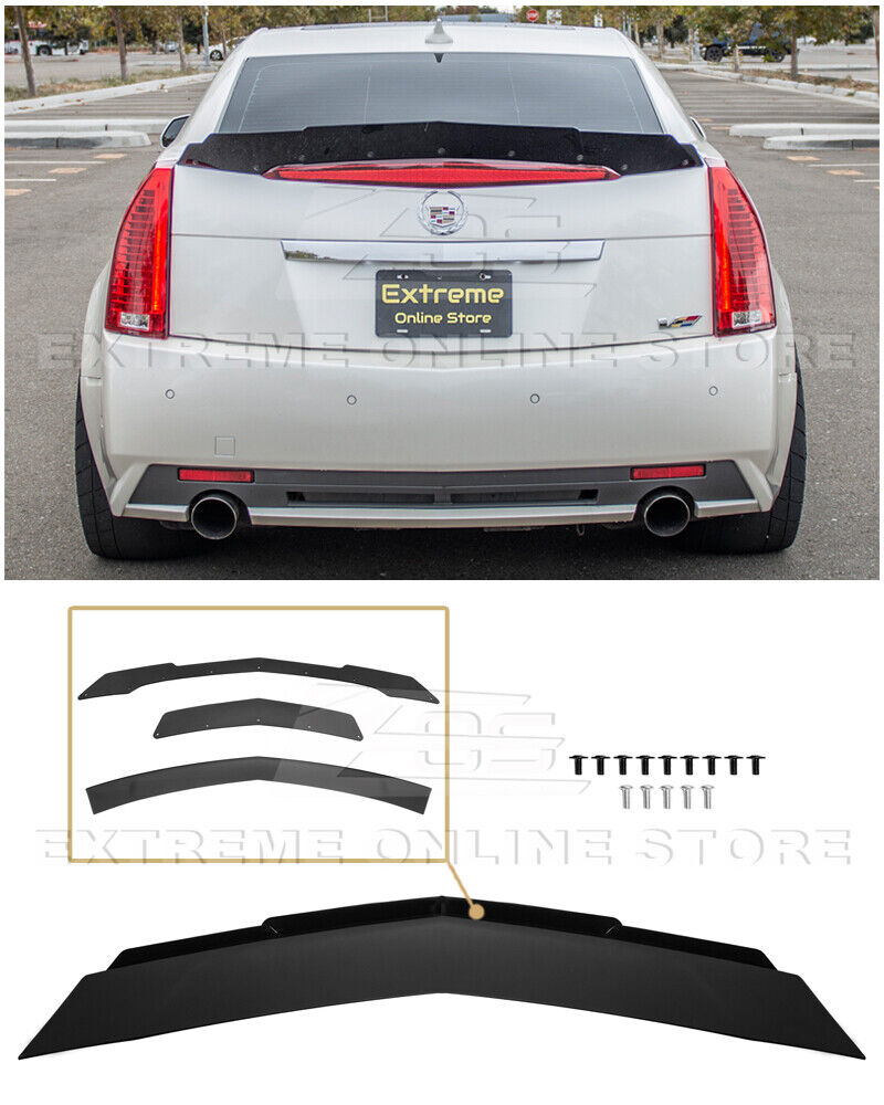 For 09-15 Cadillac CTS-V Sedan ABS Plastic Rear Trunk Wing Wickerbill Spoiler