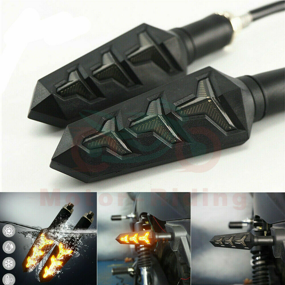 Motorcycle LED Turn Signal Blinker Lights For Kawasaki Ninja 250R 500R 650 650R