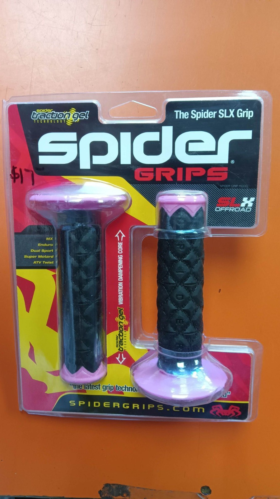 Spider Grips Slim SLX Black Pink Spider Grips Slim SLX Black Pink