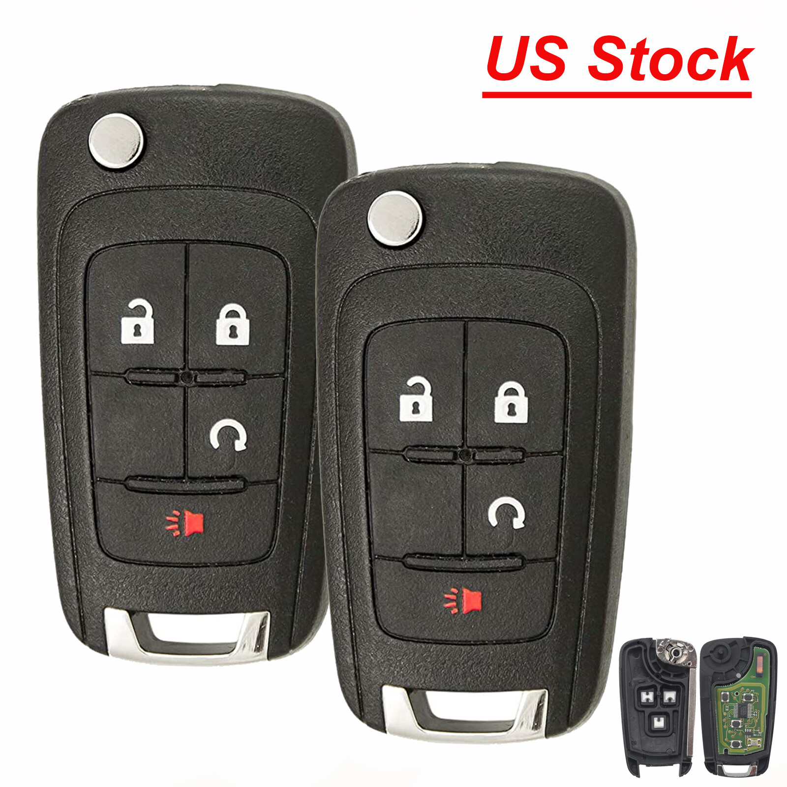 2 For 2010 2011 2012 2013 2014 2015 2016 Chevrolet Equinox Remote Flip Key Fob
