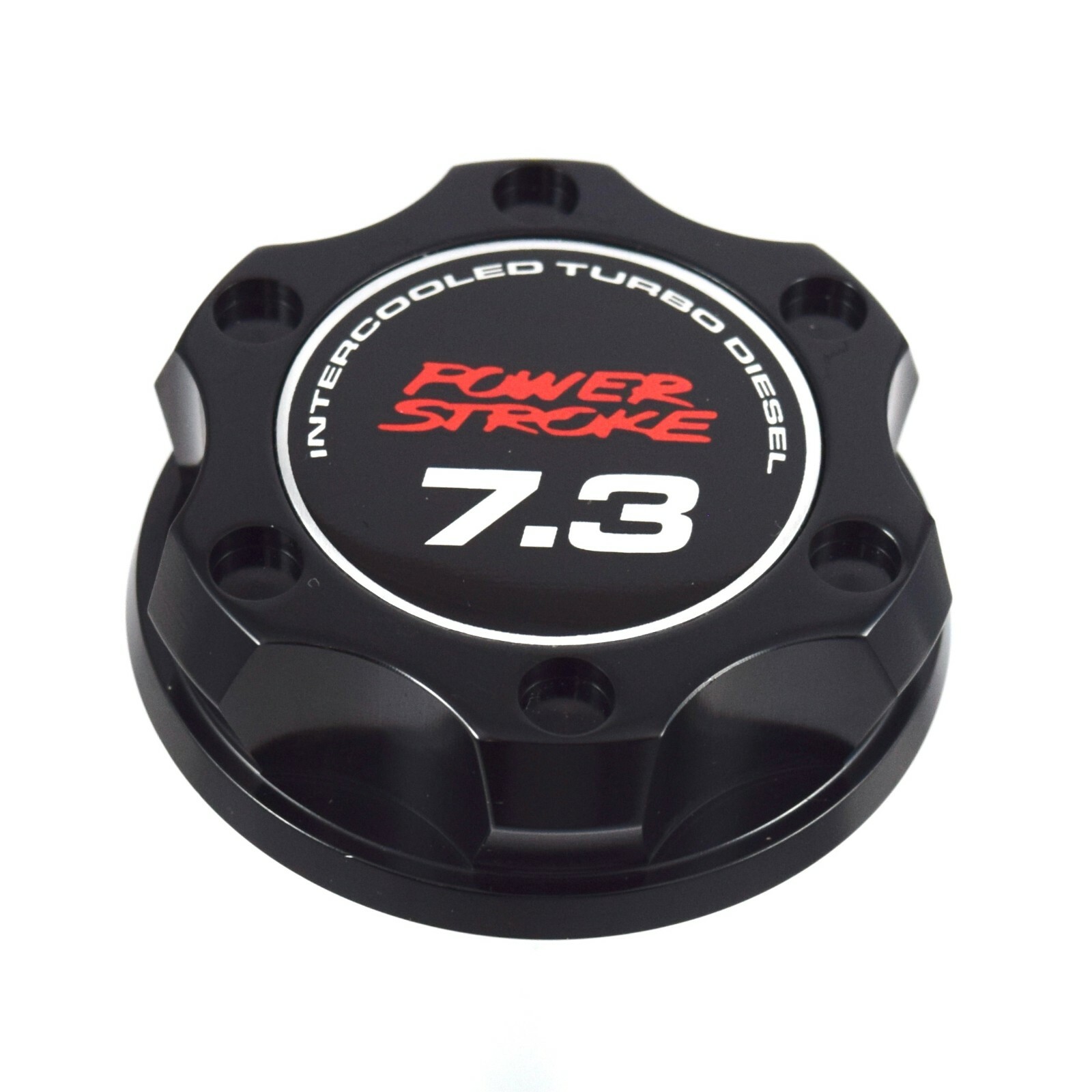 New Black Oil Filler Cap 7.3L Emblem Fits Ford 7.3L Power stroke Turbo Diesel