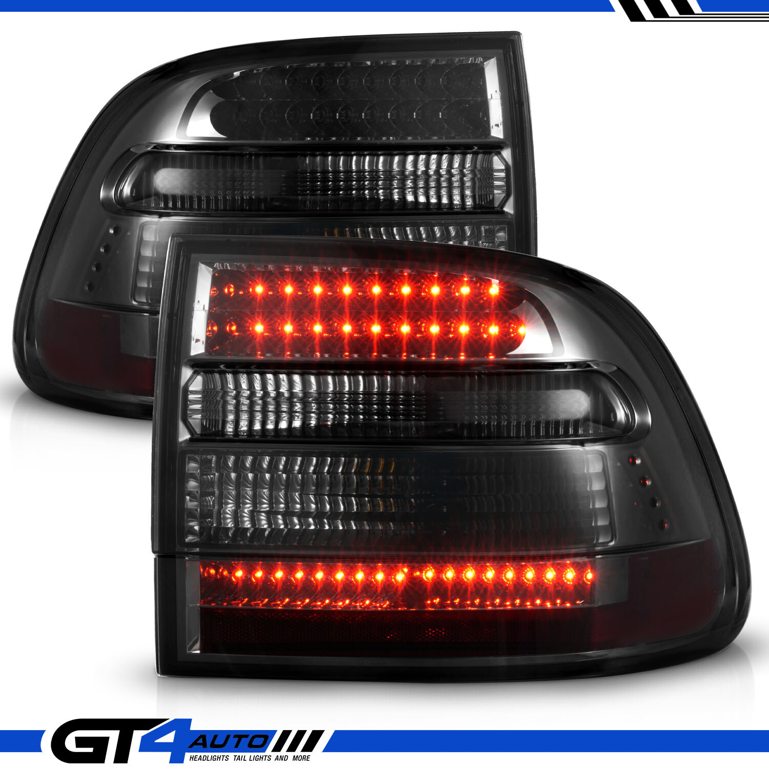 Smoke LED Brake Tail Lights Pair for 2003-2006 Porsche Cayenne SUV