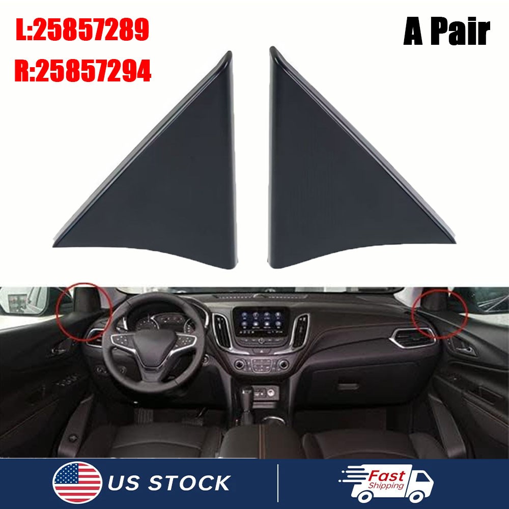 A Pair Front Door Upper Trim Panel Compatible with Chevrolet Silverado 2007-2014