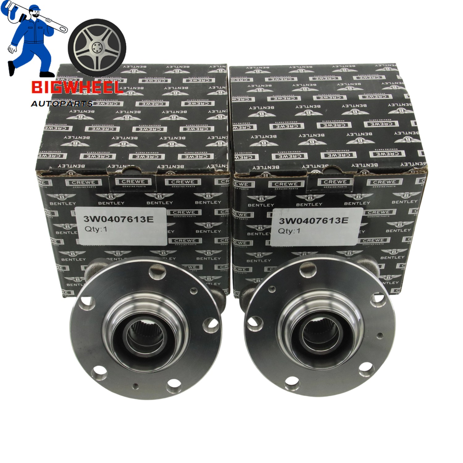 Genuine 2x Bentley Continental Gt, Gtc &Flying Spur Wheel Hub Bearing 3W0407613E