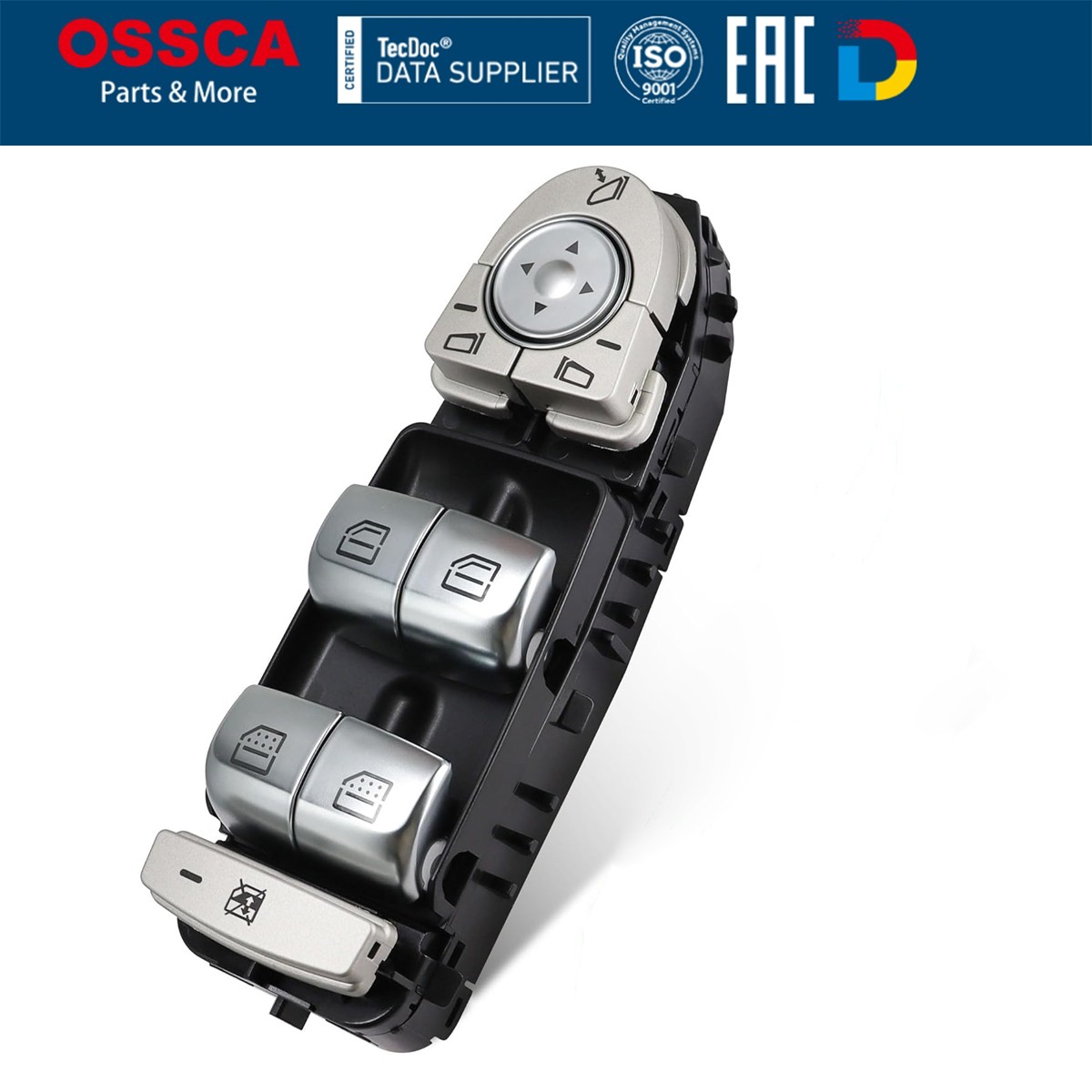 OSSCA Front Master Power Window Switch For 2015-2021 Mercedes Benz C300 GLC300