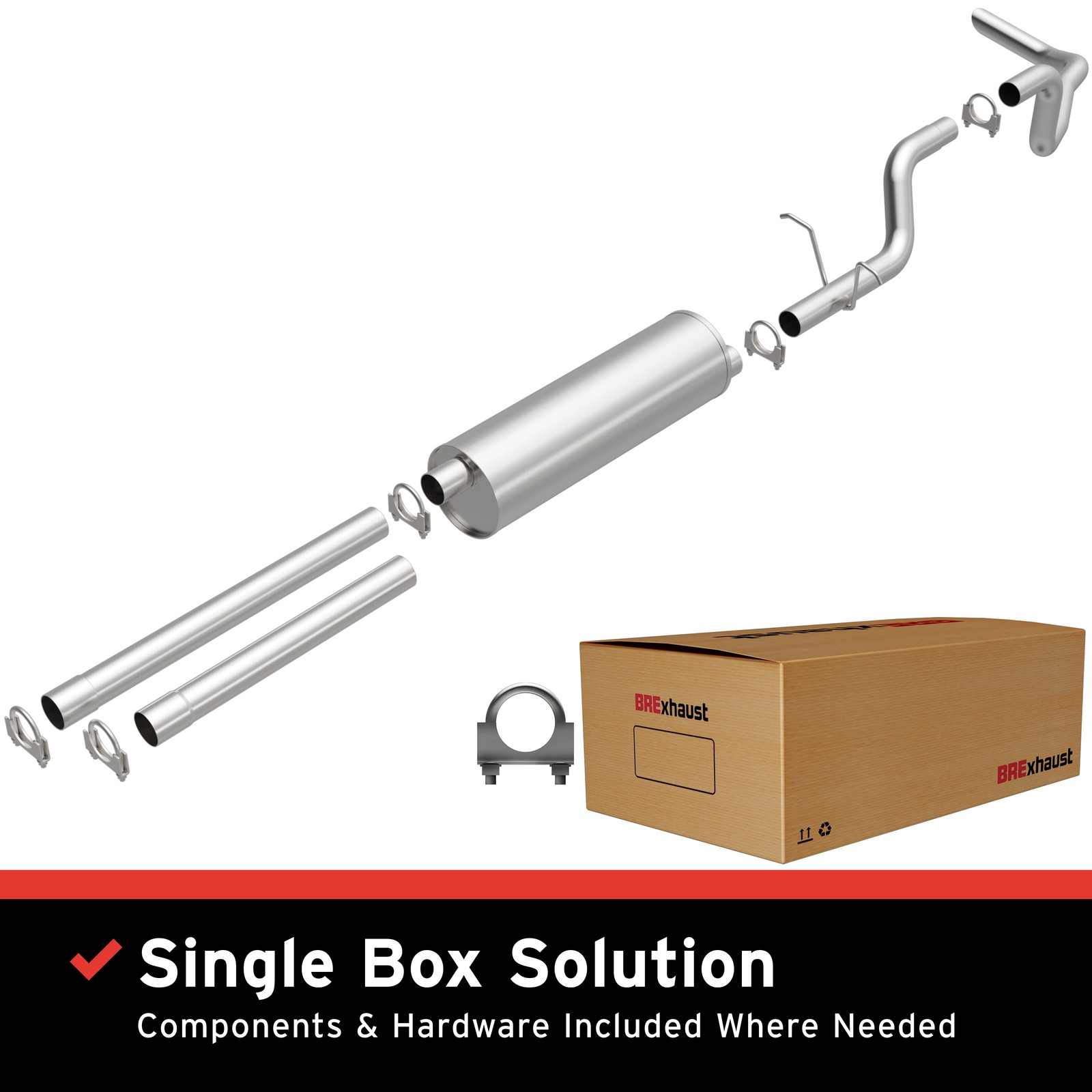 OE Replacement Exhaust System Kit For 1987-1996 Ford F-150