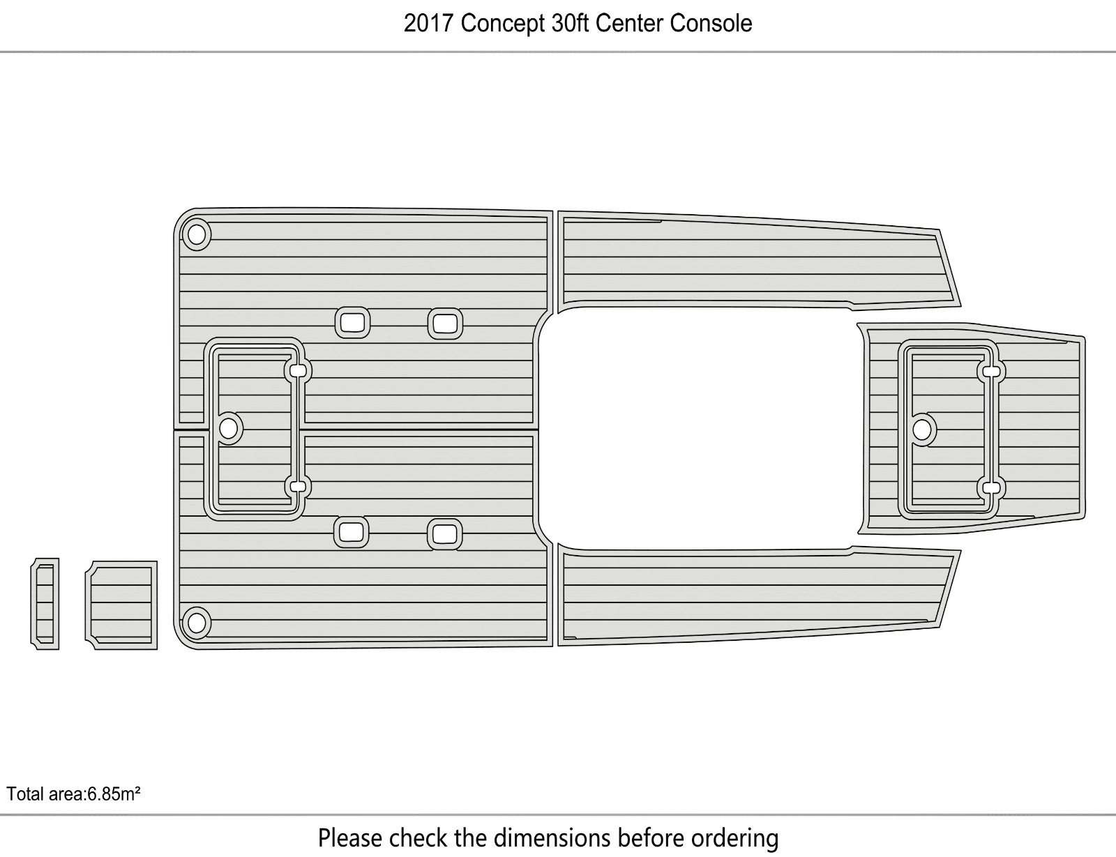 DuraEVA EVA Foam Boat flooring 2017 Concept 30ft Center Console