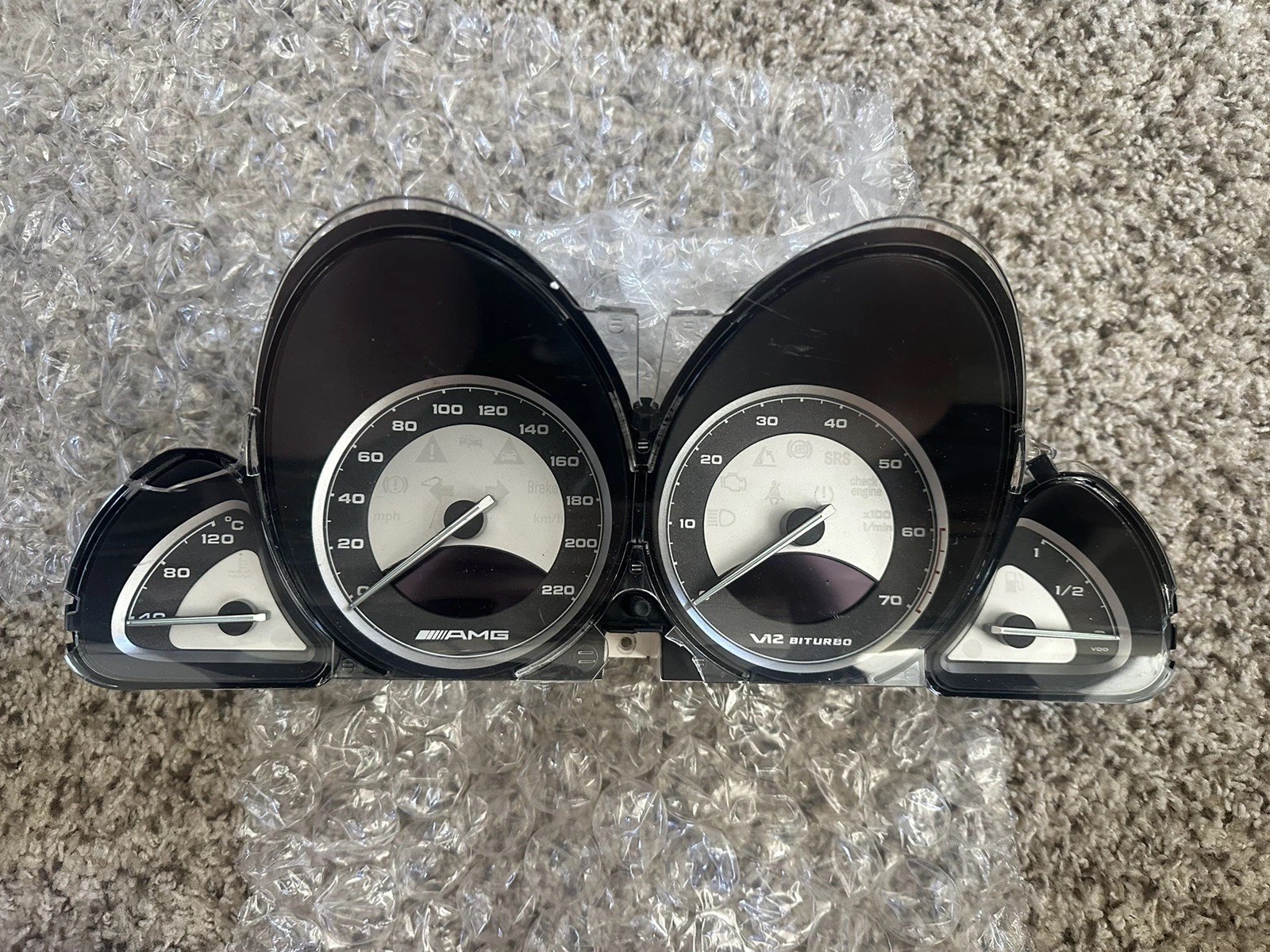 Mercedes Sl 600 V12 Biturbo Amg Cluster Speedometer Oem+ Spare Cluster /Parts