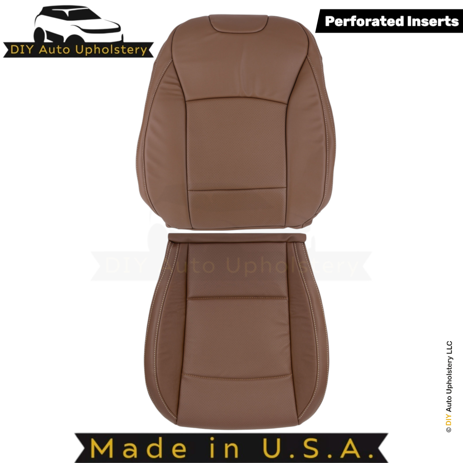 2015-2017 For Subaru Outback Leatherette Driver Side Replacement Covers Brown