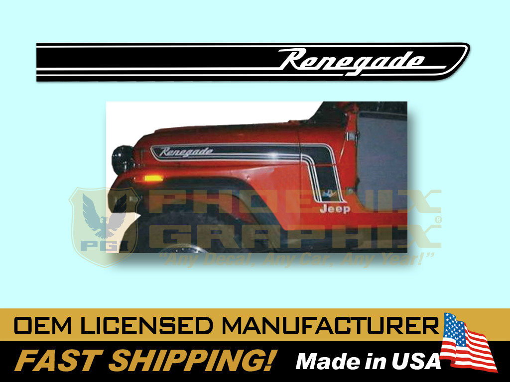 1974 1975 Jeep Renegade CJ5 Decals & Stripes Kit
