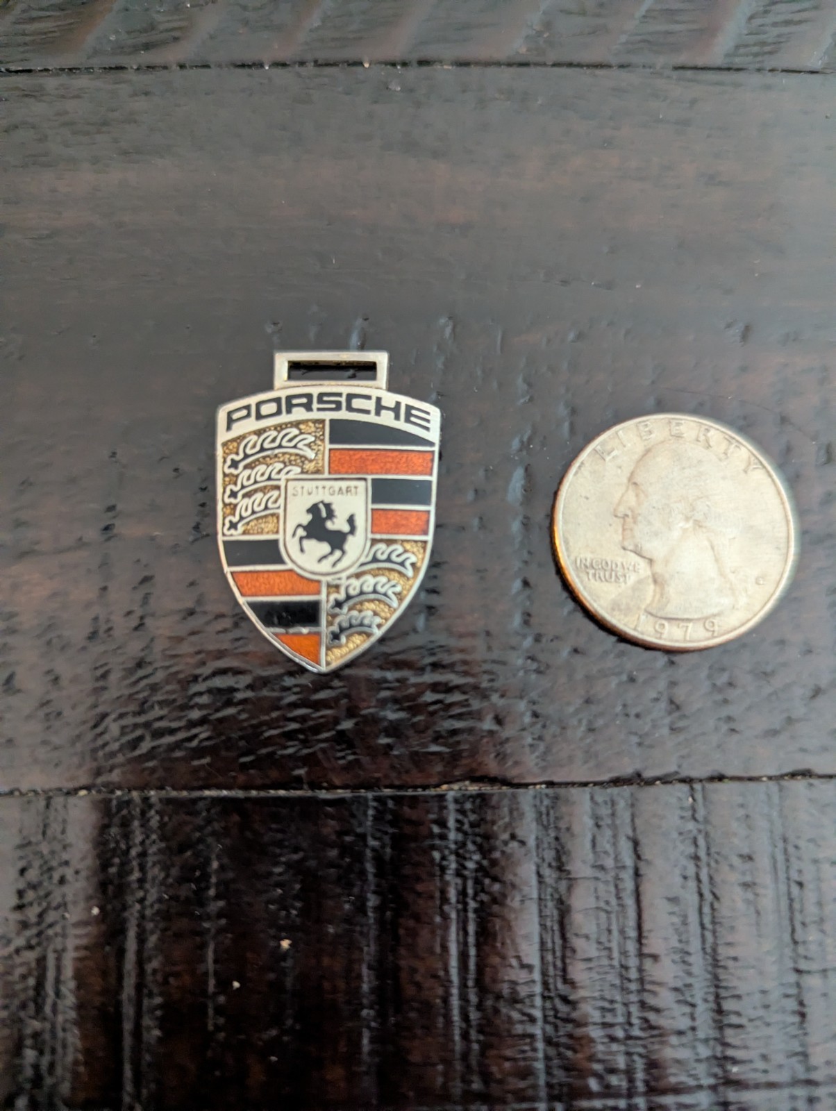 Vintage Porsche 911 Keychain Key Ring Holder 912 Carrera Stuttgart Emblem Crest Vintage Porsche 911 Keychain Key Ring Holder 912 Carrera Stuttgart Emblem Crest